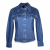 Stenia crystal embellished button denim jacket 