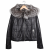 Luciapelle nappa leather fox fur trimmed jacket