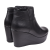 Nak leather platform ankle boots