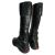 Prada Linea Rossa Black Sport leather knee high boots