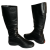 Prada Linea Rossa Black Sport leather knee high boots