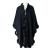 Unbranded real mink fur trimmed wool cape 