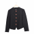 Polymeros round neck tailored single breasted skirt suit 