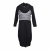 Marella bi material wide turtle neck knit dress