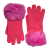 Unsigned wool blend & real fur trimmed  gloves